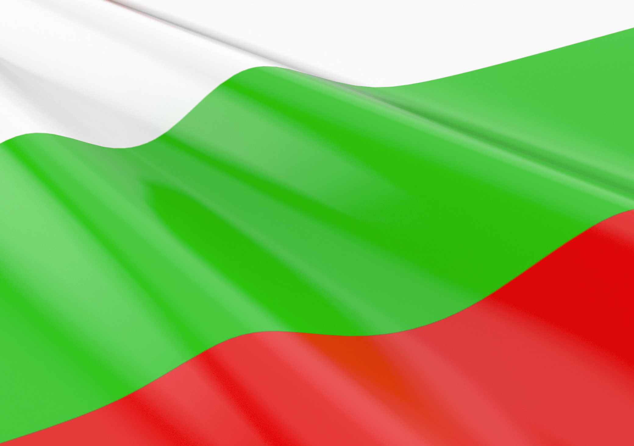 Waving bulgarian flag